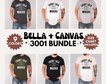 Male Mockup Bundle, Bella Canvas 3001 Mockup Bundle, Man Mockup 3001, Bella Canvas Mockup for Men, Men Mockup Bundle, 3001 Male Mockup