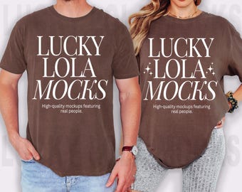 Comfort Colors 1717 Couple Mockup, Matching Comfort Colors, 1717 Espresso Mockup, C1717 Espresso Mockup, Comfort Colors Matching Mockup