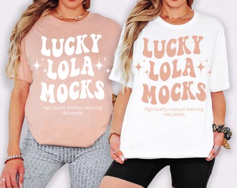 3001 Bachelorette Mockup, Bella Canvas Bachelorette, Bachelorette Shirt Mockups, Bella Canvas Group Mockup, 3001 White, 3001 Heather Peach