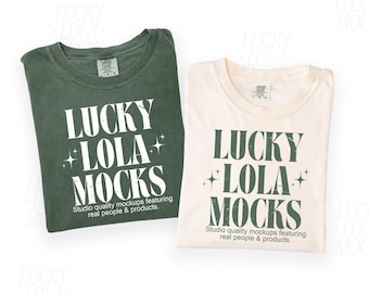 Comfort Colors 1717 Couple Mockup, Matching Comfort Colors, 1717 Moss Mockup, 1717 Ivory Mockup, Comfort Colors Matching Mockup