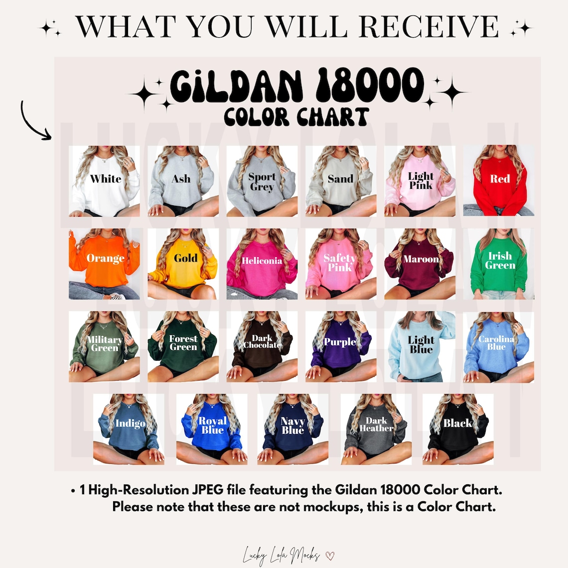 Gildan 18000 Color Chart, Gildan Color Chart, Gildan Sweatshirt Color ...