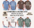 Comfort Colors 1717 Mockup Bundle, Front and Back Mockup Comfort Colors, Comfort Colors 1717 Men Mockup Tattooed, 1717 Front and Back