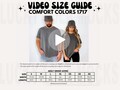 Comfort Colors Video Size Chart, Oversized Comfort Colors 1717 Size Chart, Size Chart Mockup, Comfort Colors Mockup, Oversized Size Chart