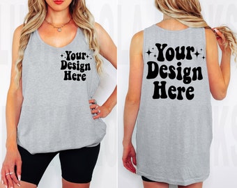 Bella Canvas 3480 Athletic Heather Mockup, 3480 Tank Mockup, Bella Canvas Tank Top 3480, 3480 Mockup, Tank Top Mockup, Bella Tank Mockup