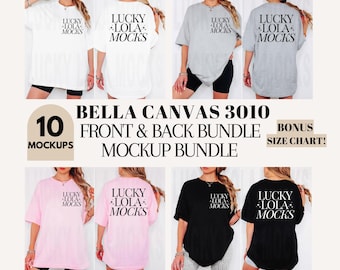 Bella Canvas 3010 Mockup Bundle, 3010 Mockup, Model Mockup, Front and Back Mockup, Bella Canvas 3010 Mockup, 3010c Mockup, Front Back Mockup
