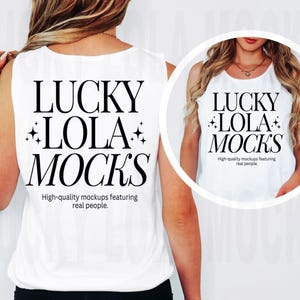Comfort Colors 9360 White Mockup, Comfort Colors Tank Mockup, 9360 White Mockup, 9360 Mockup, Tank Top Mockup, 9360 Mockups Front and Back