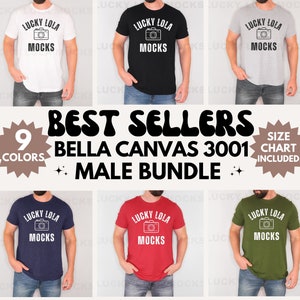 Male Mockup Bundle, Bella Canvas 3001 Mockup Bundle, Man Mockup 3001, Bella Canvas Mockup for Men, Men Mockup Bundle, 3001 Male Mockup