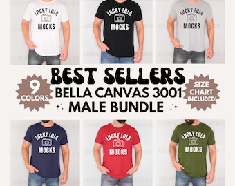 Male Mockup Bundle, Bella Canvas 3001 Mockup Bundle, Man Mockup 3001, Bella Canvas Mockup for Men, Men Mockup Bundle, 3001 Male Mockup