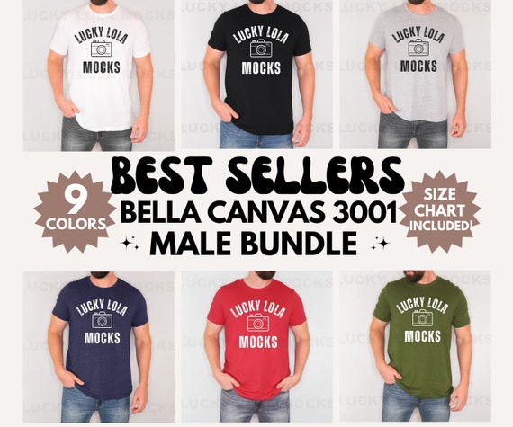 Male Mockup Bundle, Bella Canvas 3001 Mockup Bundle, Man Mockup 3001, Bella Canvas Mockup for Men, Men Mockup Bundle, 3001 Male Mockup