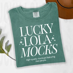 Comfort Colors 1717 Hellgrün Mockup, 1717 Flat Lay Mockup, c1717 Mockup, Comfort Colors Flat Lay Mockup, 1717 Flatlay Mockup