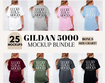 Gildan 5000 Back Mockup Bundle, Gildan Shirt Mockup Bundle, Model Mockup, G5000 Mockup, Gildan 5000 Bundle, Mock Up Bundle, Model Mockup