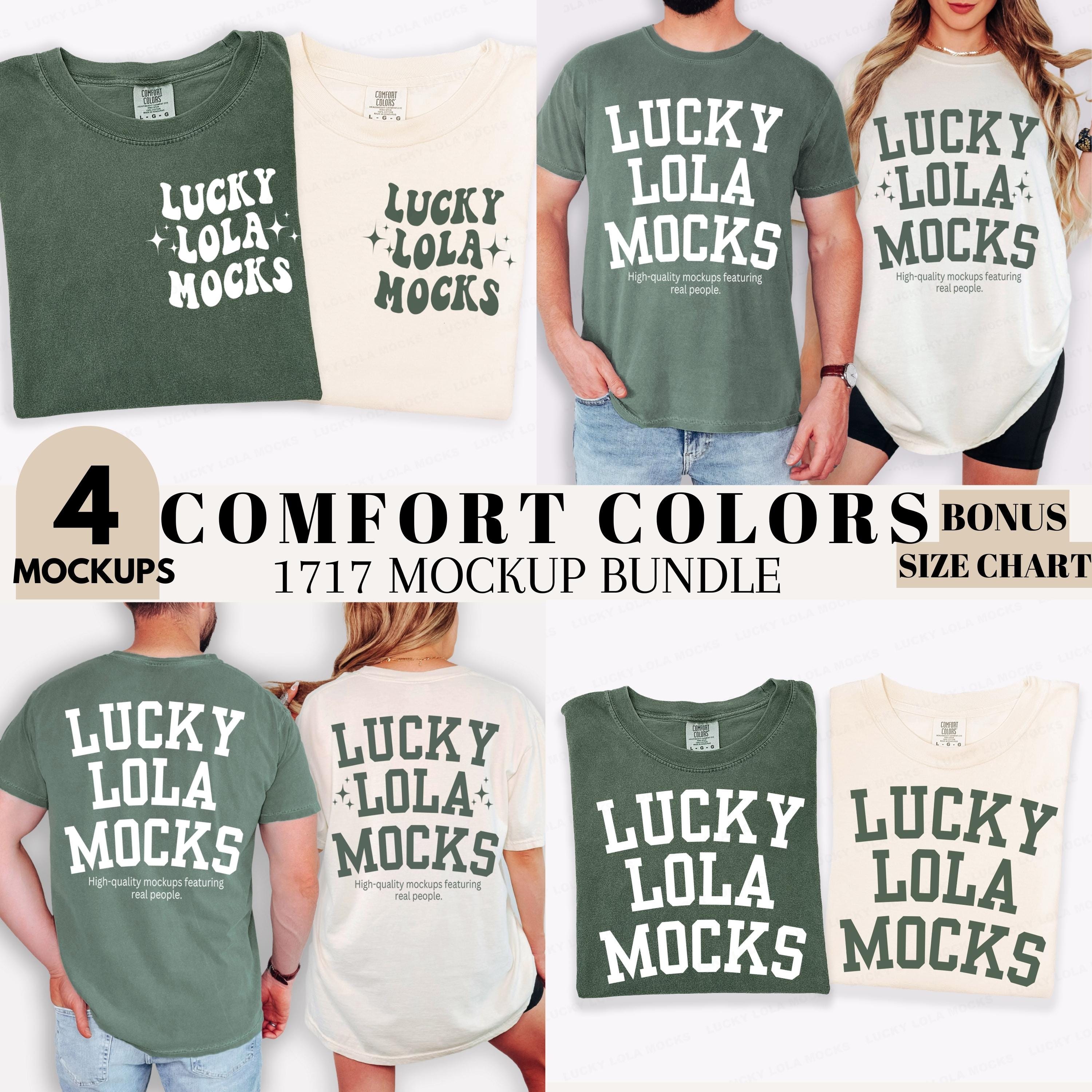 Comfort Colors 1717 Couple Mockup, Matching Comfort Colors, 1717 Moss Mockup, 1717 Ivory Mockup, Comfort Colors Matching Mockup