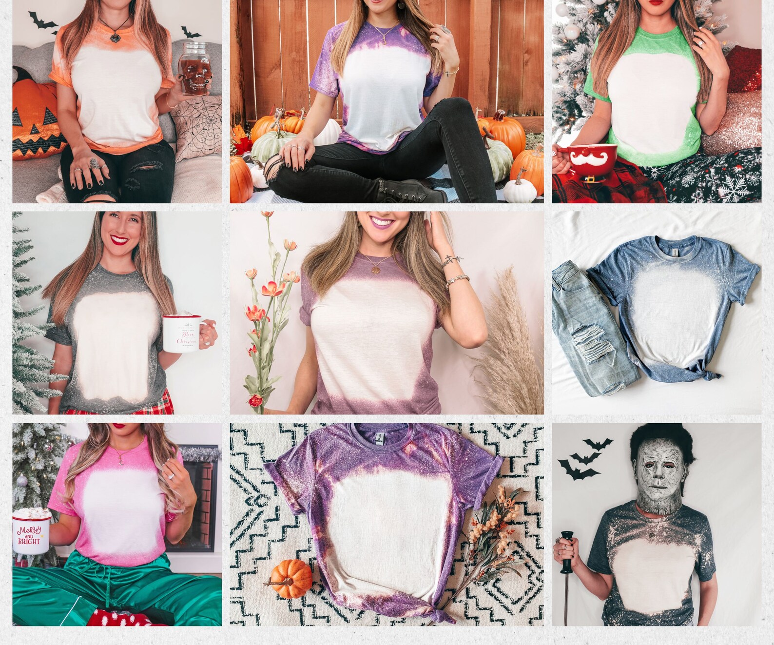 Gildan 64000 Mockup Bleach Shirt Bundle Gildan Softstyle Etsy