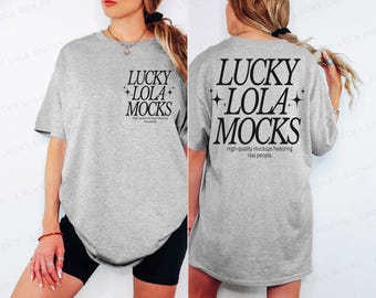 Gildan 5000 Sport Grey Front and Back Mockup, Gildan 5000 Mockup, Shirt Back Mock Up, Back Shirt Mockup, Front Back Mockup Tshirt