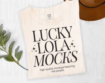 Comfort Colors 1717 Ivory Mockup, 1717 Flat Lay Mockup, Comfort Colors Flat Lay Mockup, 1717 Flatlay Mockup, Comfort Colors Folded Mockup