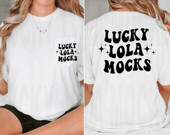 Comfort Colors 6030 White Pocket Mockup, Comfort Colors 6030 Mockup, Front and Back Mockup, Pocket Shirt Mockup, 6030 White Mockup