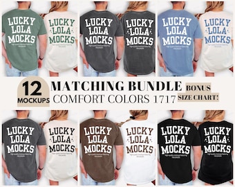 Comfort Colors 1717 Mockup Bundle, Matching Comfort Colors, Comfort Colors Mockup Bundle, Couples Mockup Shirt, CC1717 Couples, 1717 Back