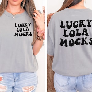 Front and Back Comfort Colors Grey Mockup, Backside Mockup, Front Back Mockup, C1717 Grey T Shirt Mock Up, Oversized Mockup, Model Mockup