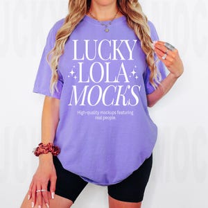 Comfort Colors 1717 Violet Mockup, Model Mockup, C1717 Violet Mockup, Oversized Shirt Mockup, T-Shirt Mockup, Comfort Colors Mockup