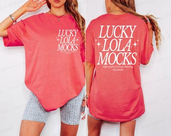Gildan 5000 Coral Silk Front and Back Mockup, Gildan 5000 Mockup, Shirt Back Mock Up, Back Shirt Mockup, Front Back Mockup Tshirt
