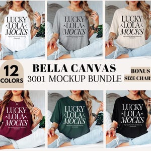 Bella Canvas 3001 Mockup Bundle, Shirt Bundle Bella Canvas, T-Shirt Mockup Bundle, Bella Canvas Bundle, 3001 Bundle, Tshirt Mockup Bundle