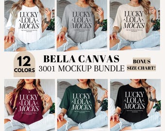 Bella Canvas 3001 Mockup Bundle, Shirt Bundle Bella Canvas, T-Shirt Mockup Bundle, Bella Canvas Bundle, 3001 Bundle, Tshirt Mockup Bundle