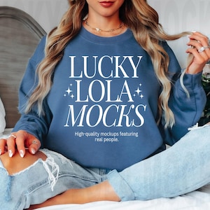 Gildan 18000 Indigo Mockup, Gildan 18000 Mockup, Gildan Sweatshirt Mockup, 180000 Oversized Mock, 18000 Model Mockup, 18000 Gildan Mockup
