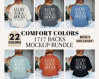 Comfort Colors 1717 Back Mockup Bundle, c1717 Mockup Bundle, Comfort Colors Mockup, 1717 Mockup Bundle, Comfort Colors Bundle