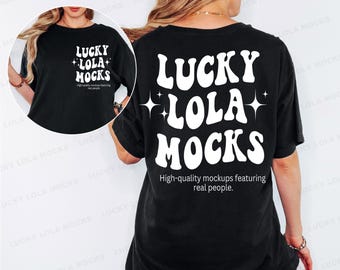 1717 Black Front and Back Mockup, Comfort Colors 1717 Front Back Mockup, c1717 Front and Back Mockup, Front Back Comfort Colors Mockup