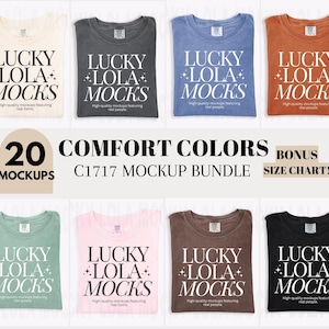 Comfort Colors 1717 mockupbundel, 1717 platliggend mockup, c1717 mockupbundel, Comfort Colors platliggend mockupbundel, 1717 mockupbundel
