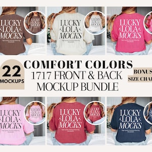 Comfort Colors 1717 Front and Back Mockup Bundle, c1717 Mockup Bundle, Comfort Colors Mockup, c1717 Front and Back, 1717 Front and Back