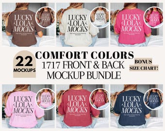 Comfort Colors 1717 Front and Back Mockup Bundle, c1717 Mockup Bundle, Comfort Colors Mockup, c1717 Front and Back, 1717 Front and Back