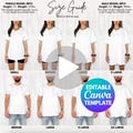 Editable Bella Canvas 3001 Men and Women Video Mockup, 3001 Video Size Chart Male and Female, 3001 Video Sizing, Video Size Guide 3001