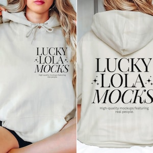 Front and Back Gildan 18500 Mockup, Backside Mockup, Front Back Mockup, Gildan 18500 Sand Hoodie Mockup, Model Mockup, Gildan 18500 Mockup