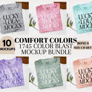 Comfort Colors 1745 Color Blast Mockup bundle, Colorbast Shirt Mockup Bundle, 1745 Mockup Bundle, Color Blast Mock Up, 1745 Flay Lay Mockup