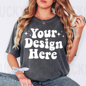Comfort Colors 1717 Mockup, Pepper Shirt Mockup, 1717 Pepper, Boho Mockup, Oversized Comfort Colors Mockup, T-Shirt Mockup, Pepper Mock Up