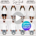 Editable Gildan 18500 Matching Hoodie Video Size Chart Mockup
