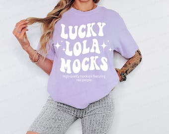 Comfort Colors 1717 Orchid Mockup, Orchid Shirt Mockup, 1717 Orchid, Comfort Colors Tshirt Mockup, cc1717 Mockup, Comfort Colors Orchid