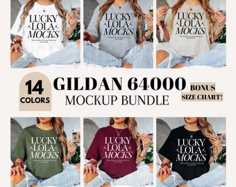 Gildan 64000 Mockup Bundle, Gildan 64000 Mockup, Gildan Shirt Mockup, Model Mockup, 64000 Gildan Mockup, T-shirt Mockup, g640 Mock Up