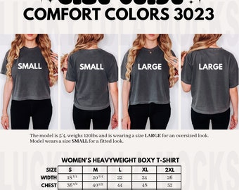 Comfort Colors 3023cl Size Chart, 3023 Size Chart, Comfort Colors Crop Mockup, 3023 Mockup, 3023CL Mockup, Model Mockup, Crop Top Mockup