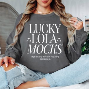 Gildan 18000 Charcoal Mockup, Gildan 18000 Mockup, Gildan Sweatshirt Mockup, 180000 Oversized Mock, 18000 Model Mockup, 18000 Gildan Mockup