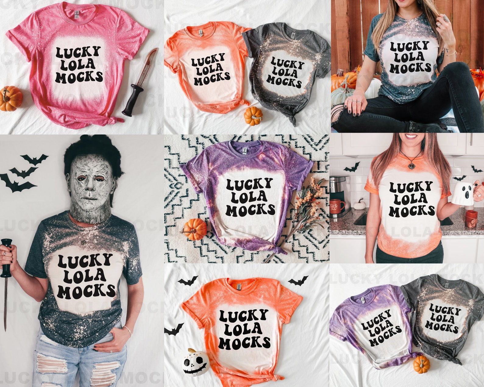 Gildan 64000 Mockup Bleach Shirt Bundle Gildan Softstyle Etsy