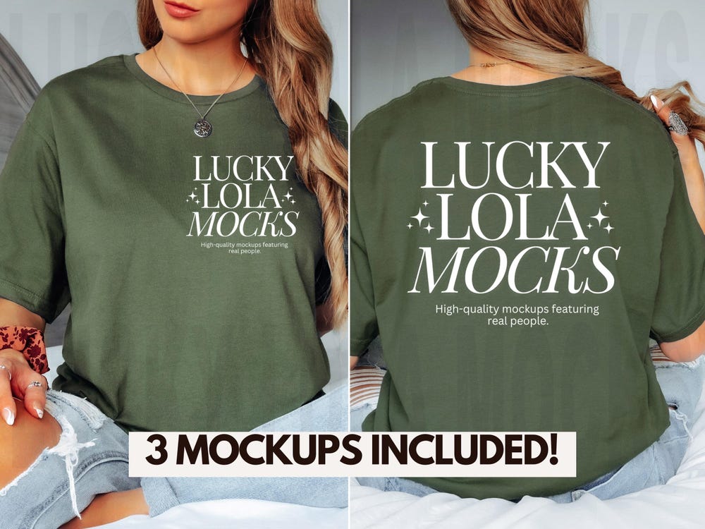 Gildan 64000 Military Green Mockup Front Back, Gildan 64000 Back Mockup, Back Of Shirt Mockup, 64000 Gildan Mockup, Front And Back Mockup Teesummer