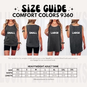 Komfortfarben 9360 Größentabelle, 9360 Mockup, 9360 Größentabelle, 9360 Größentabelle, Komfortfarben Tank-Größentabelle, Tank-Top-Größentabelle