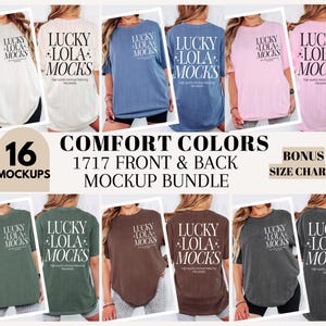 Comfort Colors 1717 Front Back Mockup Bundle, 1717 Front and Back Mockup, Comfort Colors 1717 Mockup Bundle Front Back, Front Back 1717
