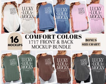 Comfort Colors 1717 Front Back Mockup Bundle, 1717 Front and Back Mockup, Comfort Colors 1717 Mockup Bundle Front Back, Front Back 1717
