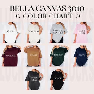 Tabla de colores Bella Canvas 3010, Tabla de colores Bella Canvas, Maqueta Bella Canvas 3010, Maqueta Bella Canvas 3001, Maqueta 3010c, Tabla de colores 3010c