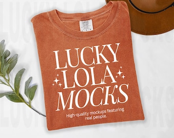 Comfort Colors 1717 Yam Mockup, 1717 Flat Lay Mockup, Comfort Colors Flat Lay Mockup, 1717 Flatlay Mockup, Comfort Colors Folded Mockup