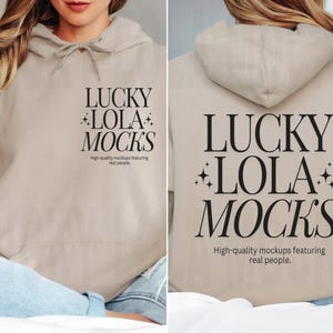 Gildan 18500 Sand Mockup, Gildan 18500 Front and Back Mockup, Front Back Hoodie Mockup, Gildan Hoodie Back Mockups, 18500 Front Back Mockup