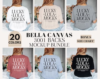Bella Canvas 3001 Back Mockup Bundle, Back of Shirt 3001, Back Shirt Mockup, 3001 Back Mockup, Tshirt Back Mockup, Bella Canvas 3001 Bundle